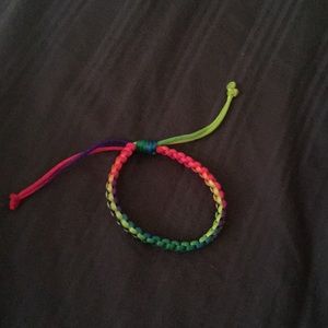 Homemade rainbow bracelet